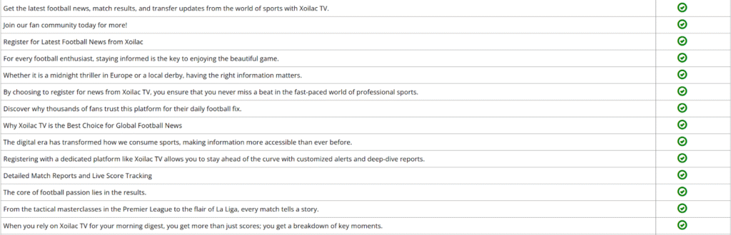 Register for Latest Football News from 90phut